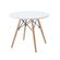 1 Mesa Infantil Eiffel DKR Rivatti 60 cm -Largura- Tampo em Polipropileno -PP- Branco Base em Madeira